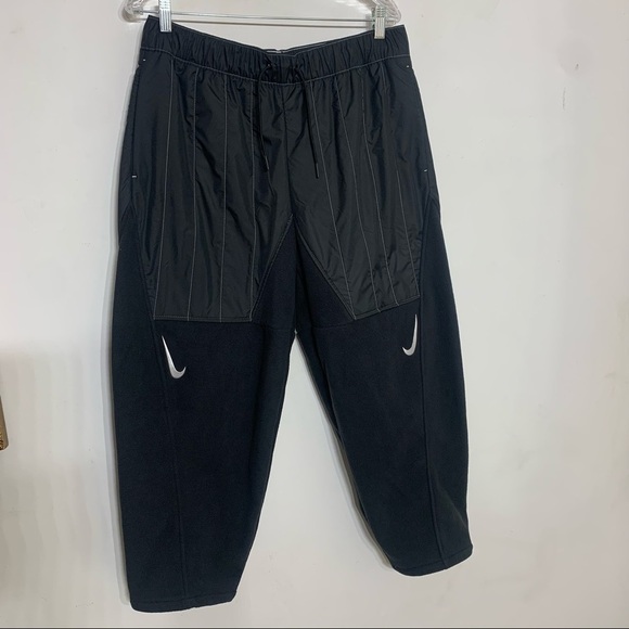 Nike Sportswear Swoosh Curve Plush Trousers black Women's large new with tags - Picture 10 of 12
